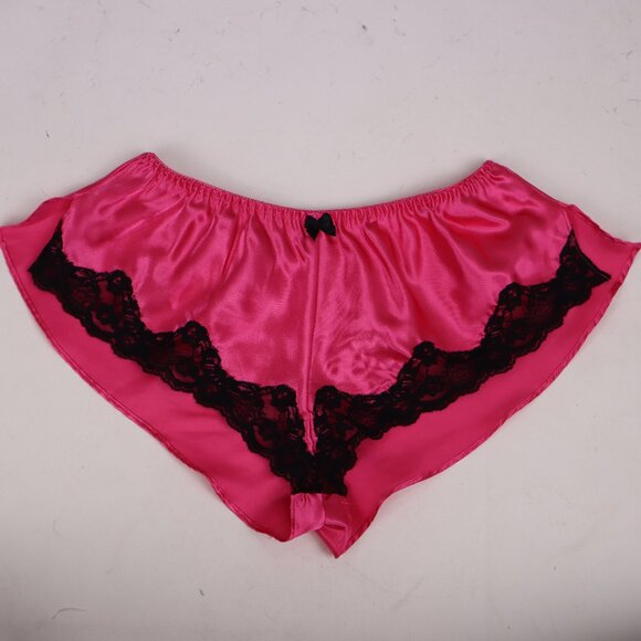 🌺 Frederick's of Hollywood NWOT Pink Lace Set Pants Top Panties Corset Pajama S - Picture 5 of 7